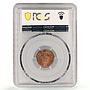 Germany Prussia 1 pfennig Wilhelm IV Coinage KM-451 MS64 PCGS copper coin 1855 A