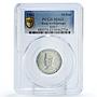 Indonesia Riau Arch. 1 5 10 25 50 sen Set Sukarno MS63 PCGS aluminum coins 1962
