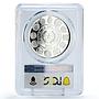 Paraguay guarani Ibero-American Dances Baile Cantaro PR70 PCGS silver coin 1997