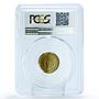 Costa Rica Republic Token Letter N Mark Rulau CR63 MS65 PCGS bronze ND 1848