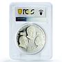 Dominica 20 dollars Israel Egypt Treaty Politics PR66 PCGS silver coin 1979