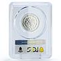 Mexico 1/4 onza Libertad Angel of Independence MS67 PCGS silver coin 2002