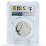 Nicaragua 50 cordobas USA United States Liberty Bell PR67 PCGS silver coin 1975