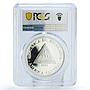 Nicaragua 100 cordobas Earthquake Thanks to The World PR67 PCGS silver coin 1975