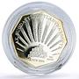 Turkmenistan 500 manat Ak Bugdai Wheat Discovery Eight-sided silver coin 2004