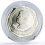 Turkmenistan 500 manat Ak Bugdai Wheat Discovery Eight-sided silver coin 2004