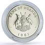 Uganda 200 shillings IYDP Disabled Persons Year Piefort proof silver coin 1981