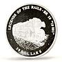 Liberia 20 dollars Railways Railroads Trains Br 10 001 proof silver coin 2003