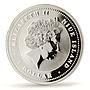 Niue 1 dollar Lunar Calendar Year of the Rat Mouse Pagoda silver coin 2008