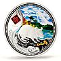Niue 1 dollar Lunar Calendar Year of the Rat Mouse River silver coin 2008