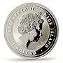 Niue 1 dollar Lunar Calenda Year of the Rat Mouse Flowers silver coin 2008