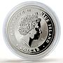 Niue 1 dollar Lunar Calenda Year of the Rat Mouse Flowers silver coin 2008