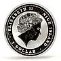 Niue 1 dollar Lunar Calenda Year of the Rat Mouse Flowers silver coin 2008