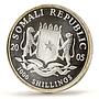 Somalia 1000 shillings African Wildlife Elephant Fauna silver coin 2005