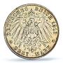 Germany Hamburg 3 mark Regular Coinage Hanseatic City AU53 PCGS silver coin 1912