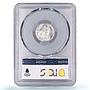 Belgium 50 centimes Leopold II Dutch Text Der Belgen AU58 PCGS silver coin 1901