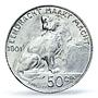 Belgium 50 centimes Leopold II Dutch Text Der Belgen AU58 PCGS silver coin 1901