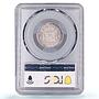 Belgium 1 franc Independence 50th Anniversary KM-38 AU58 PCGS silver coin 1880