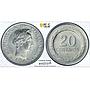 Colombia 20 centavos Regular Coinage Santander KM-208 MS64 PCGS silver coin 1945