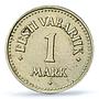 Estonia 1 mark Regular Coinage Lions Arms KM-1a MS63 PCGS NiBronze coin 1924