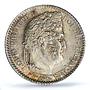 France 25 cents Regular Coinage Louis Philippe KM-755 MS63 PCGS silver coin 1845