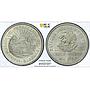 Mexico 5 pesos Southeastern Railroad Opening Train MS63 PCGS silver coin 1950
