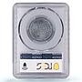 Netherlands 25 cents Regular Coinage German Occupation MS63 PCGS zinc coin 1941