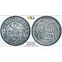 Netherlands 25 cents Regular Coinage German Occupation MS63 PCGS zinc coin 1941
