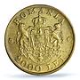 Romania 2000 lei Regular Coinage Mihai I KM-69 UNC PCGS NiBrass coin 1946