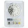 Colombia 10000 pesos Two Worlds Encounter Santa Fe Bogota PR68 PCGS Ag coin 1991