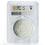 Iraq 1 dinar Hijra Hegira Kaaba Mosque Minaret Islam PR63 PCGS silver coin 1980