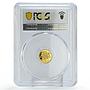 Latvia 5 lati New Lats 10th Anniversary Maiden KM-59 PR70 PCGS gold coin 2003