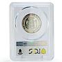 Italy Seborga 1 luigino King Georgio I Coinage X#11 MS66 PCGS silver coin 1995