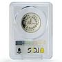 Costa Rica 1 colon Regular Coinage BCCR KM-186.4 PR67 PCGS CuNi coin 1976