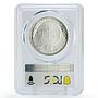 Jordan 1/2 dinar Al Harraneh Palace Architecture PR68 PCGS silver coin 1969
