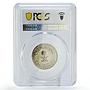 Saudi Arabia 50 halala 1/2 riyal Regular Coinage KM-64 PR69 PCGS CuNi coin 1988