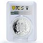 Benin 1000 francs Nature Protection Elephant Fauna PL70 PCGS silver coin 2015