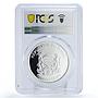 Chad 1000 francs Nature Protection Hippopotamus Fauna PL69 PCGS silver coin 2015
