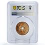 Rhodesia Nyasaland 1 penny Regular Coinage Elephants PR66 PCGS bronze coin 1955