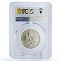 Rhodesia Nyasaland 2 shillings Regular Coinage Eagle PR65 PCGS silver coin 1955