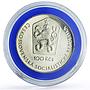 Czechoslovakia 100 korun Manned Flight Gagarin Space proof silver coin 1981