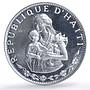 Haiti 50 gourdes Mother with Child proof silver coin 1973