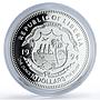 Liberia 10 dollars World War II WWII Generals Montgomery proof silver coin 1994
