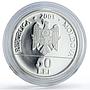 Moldova 50 lei Prince Dimitrie Cantemir History Politics proof silver coin 2003