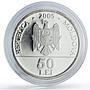 Moldova 50 lei Chronicler Grigore Ureche History Literature silver coin 2005
