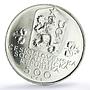 Czechoslovakia 500 korun National Federation 20th Anniversary silver coin 1988