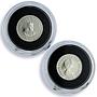 Jersey 1 pound 50 20 10 5 2 1 pence Set Landmarks Architecture silver coins 1983