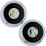 Jersey 1 pound 50 20 10 5 2 1 pence Set Landmarks Architecture silver coins 1983