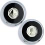 Jersey 1 pound 50 20 10 5 2 1 pence Set Landmarks Architecture silver coins 1983