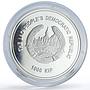 Laos 1000 kip Football World Cup in Korea Japan Player proof silver coin 2001